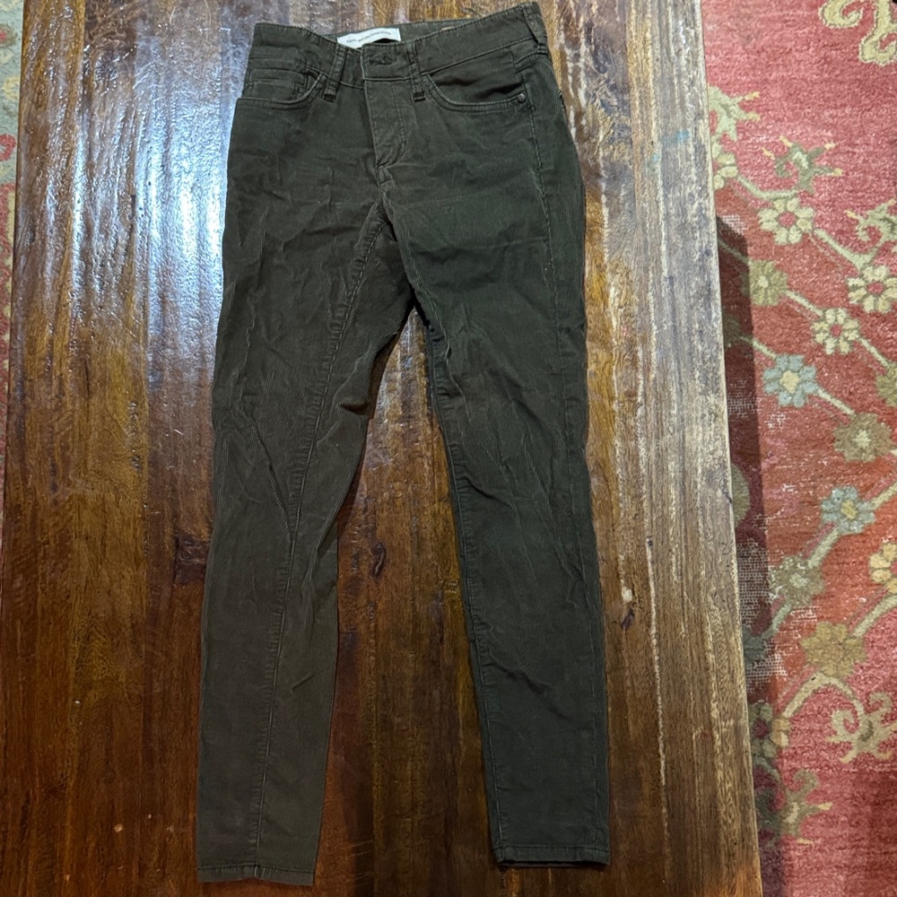 Pilcro Women's Olive Corduroy Skinny Pants